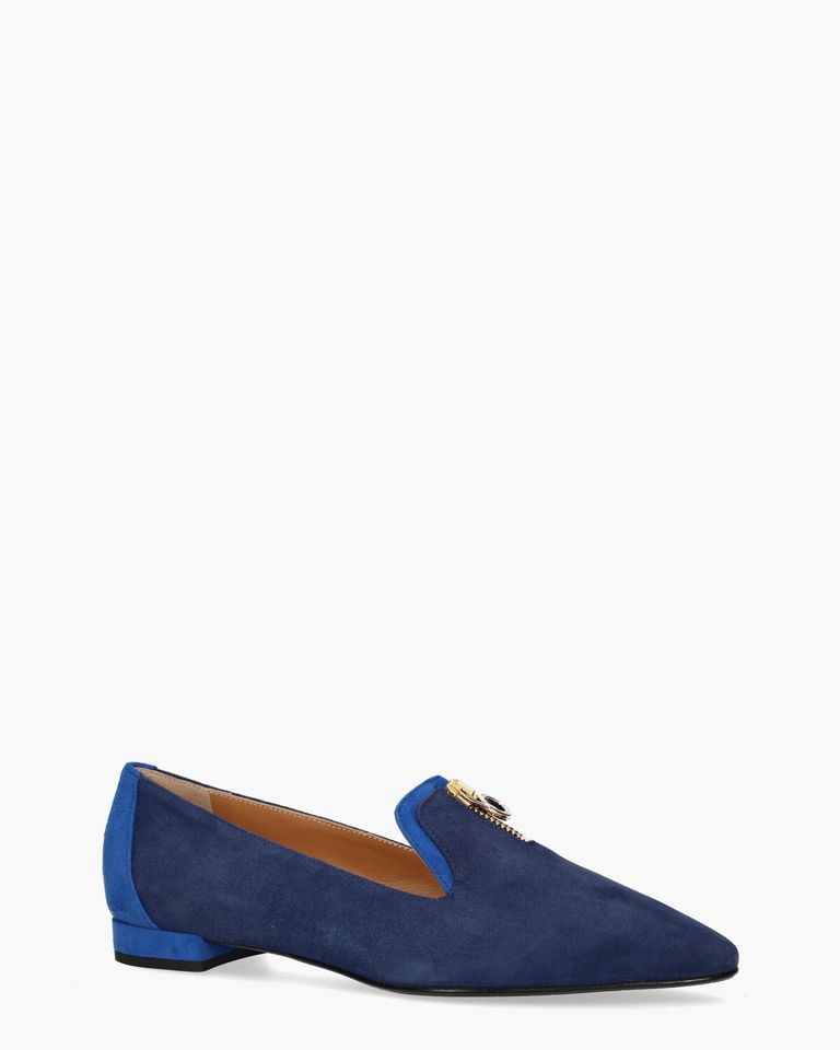 19I020 Blauw Damesloafers