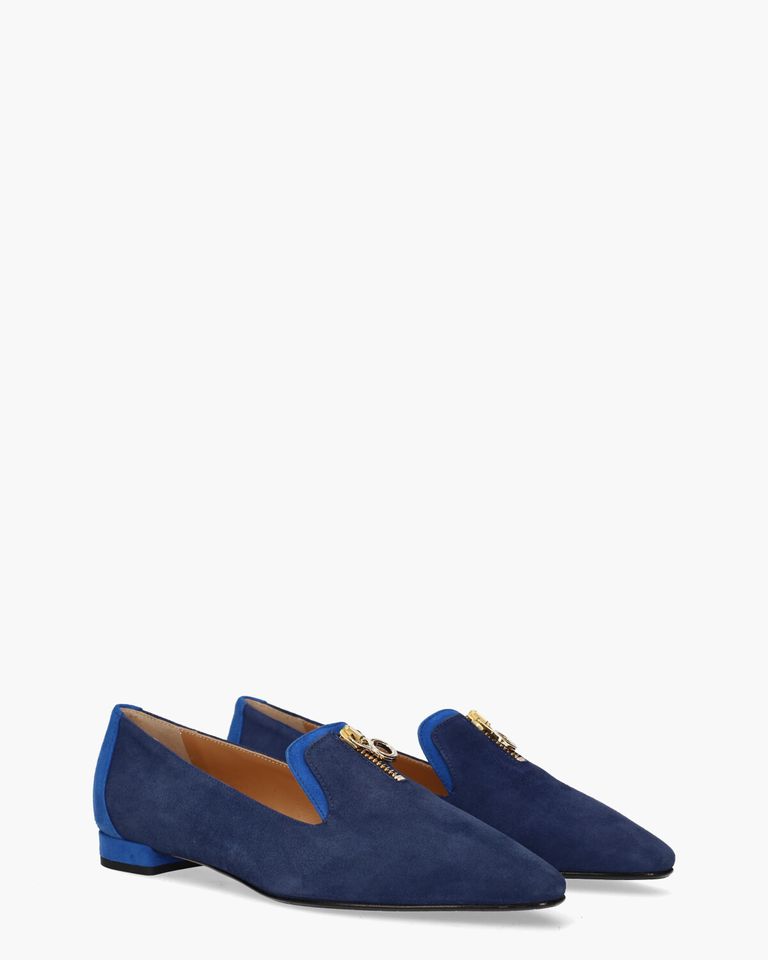 19I020 Blauw Damesloafers