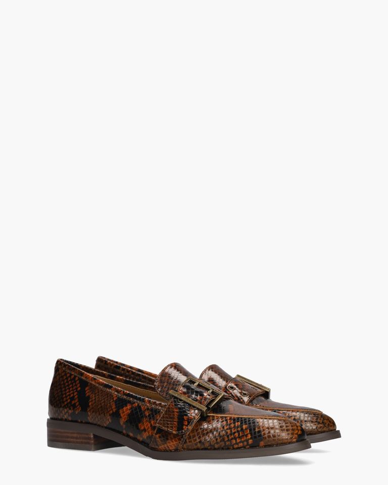Drusiana Cognac/Zwart Damesloafers