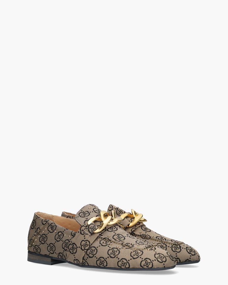 Wianna Bruin/Zwart Damesloafers