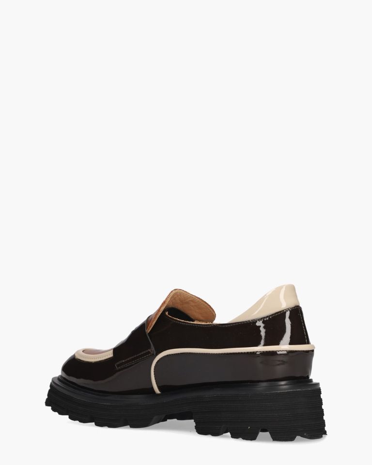 Aily Donkerbruin/Multi Damesloafers