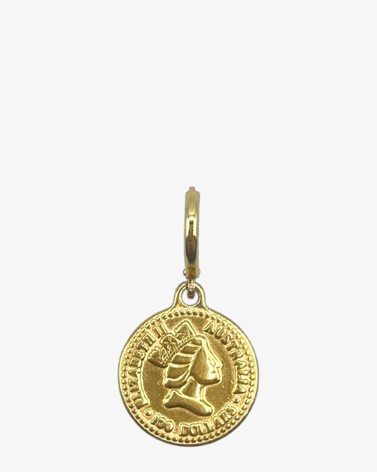 Queen Coin Pendant Goud Bedeltje