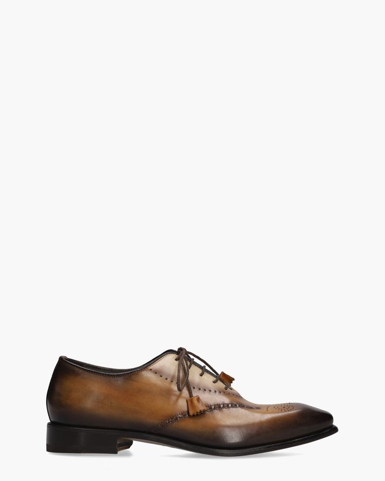 2001 Cognac/Multi Heren Veterschoenen