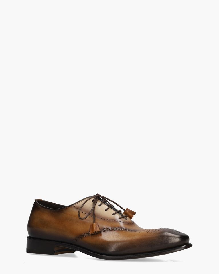 2001 Cognac/Multi Heren Veterschoenen