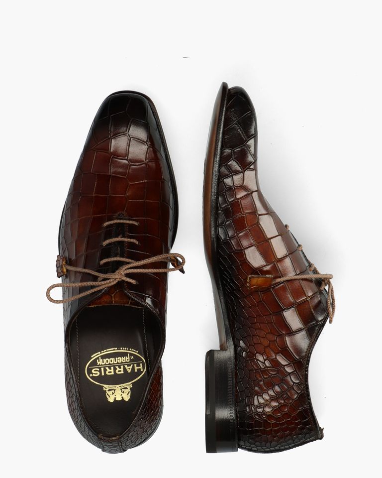 2000 Cognac Heren Veterschoenen