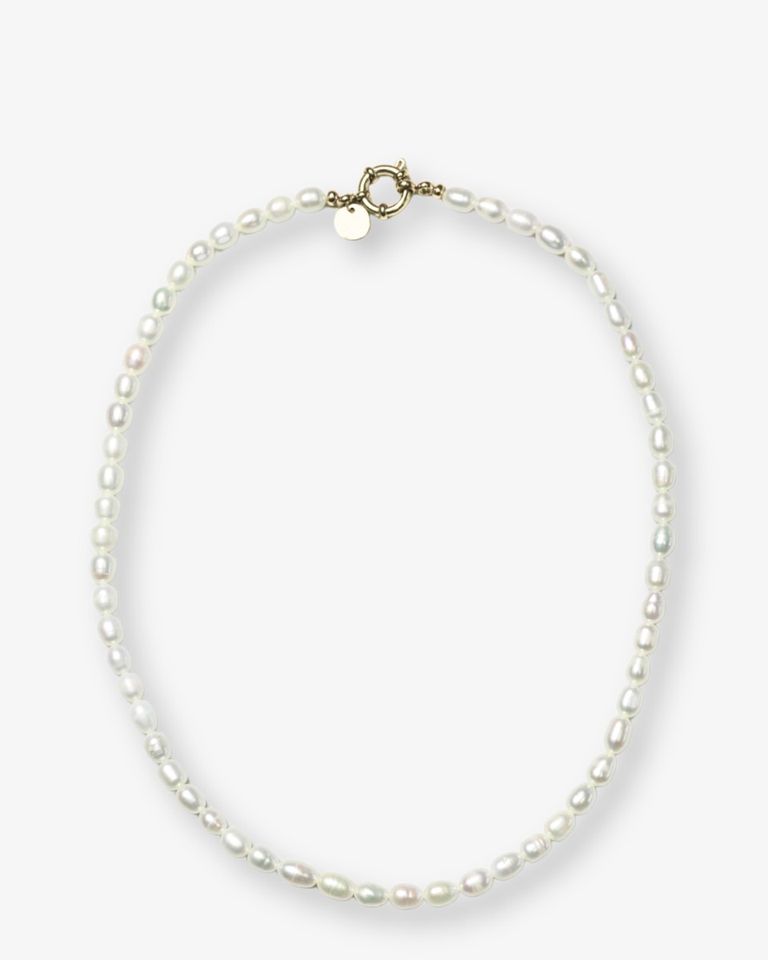 Boris Pearl Necklace Wit Ketting