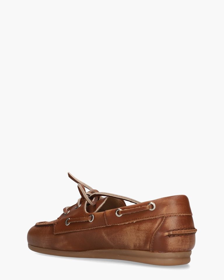 Boat Loafer Brushed Cognac Dames Veterschoenen