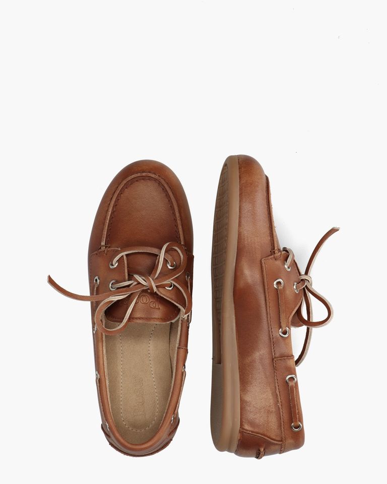 Boat Loafer Brushed Cognac Dames Veterschoenen