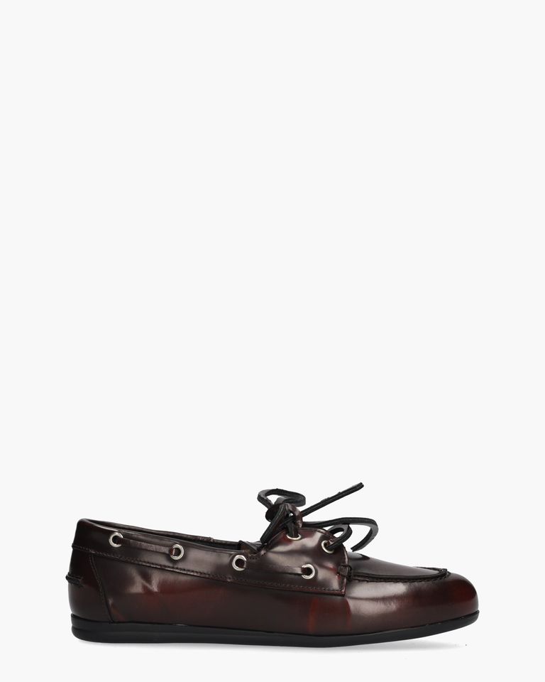 Boat Loafer Bordeaux Dames Veterschoenen