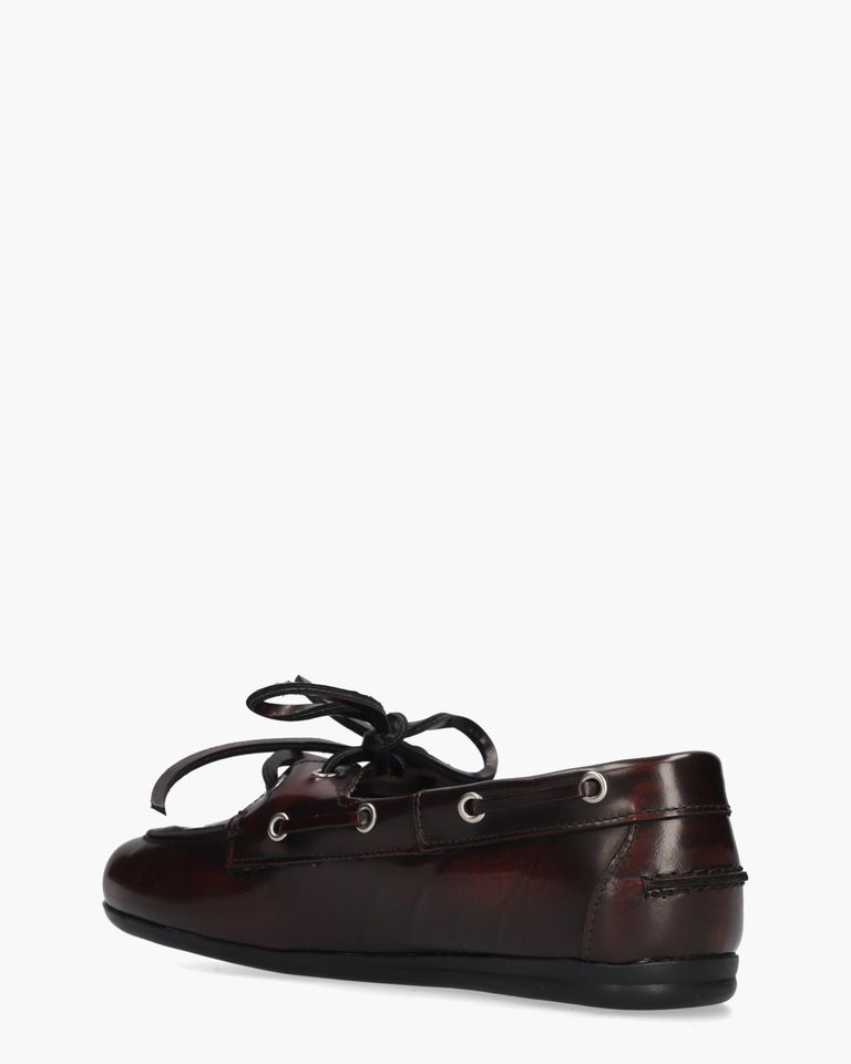 Boat Loafer Bordeaux Dames Veterschoenen