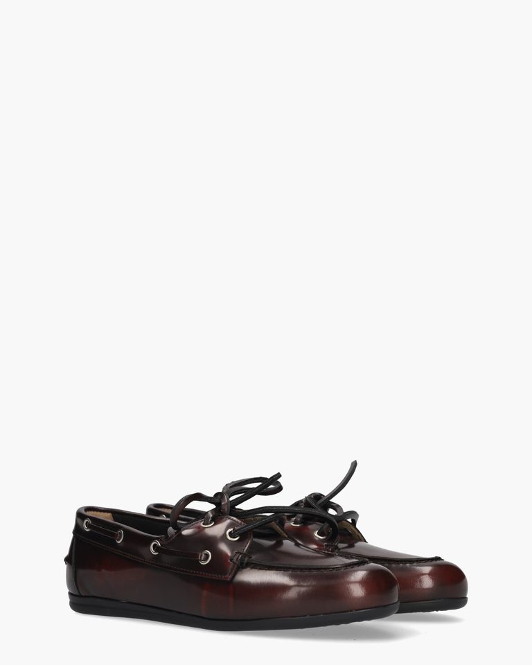 Boat Loafer Bordeaux Dames Veterschoenen