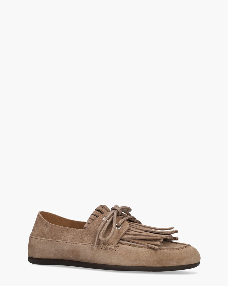 Joan Macaw Taupe Dames Veterschoenen