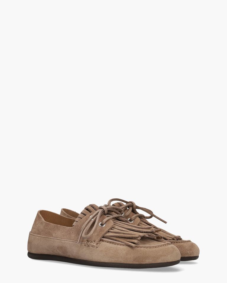 Joan Macaw Taupe Dames Veterschoenen