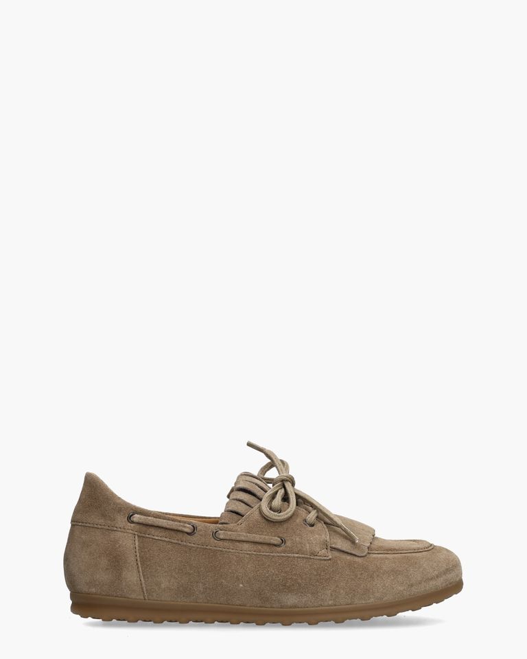 6033.02.005 Dames Taupe Veterschoenen