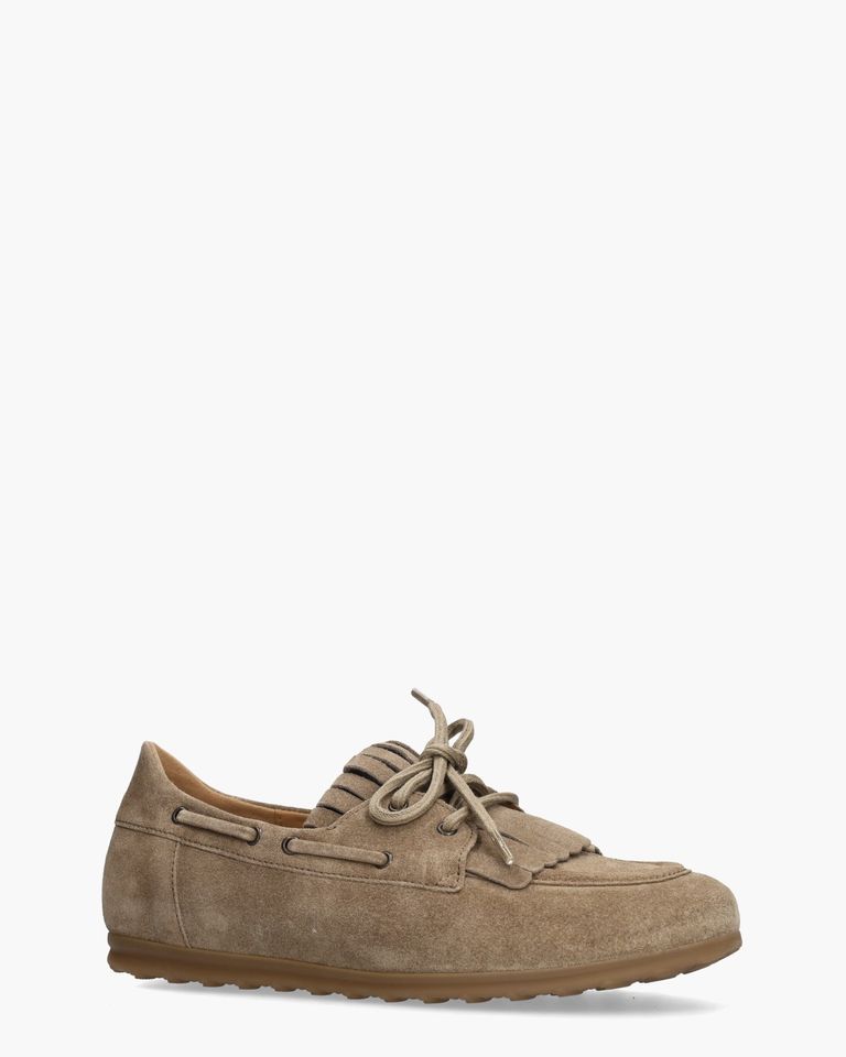 6033.02.005 Dames Taupe Veterschoenen