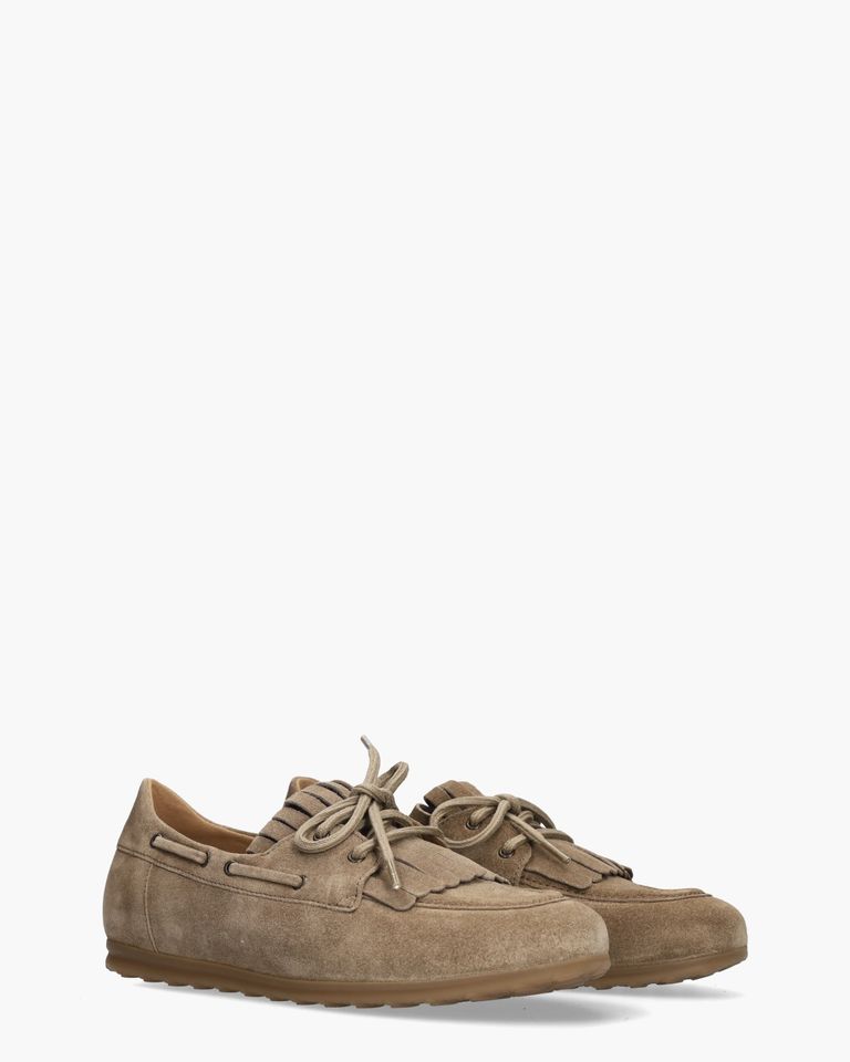 6033.02.005 Dames Taupe Veterschoenen