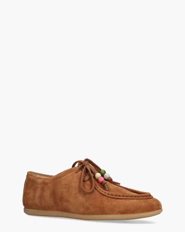 Laval Cognac Dames Veterschoenen