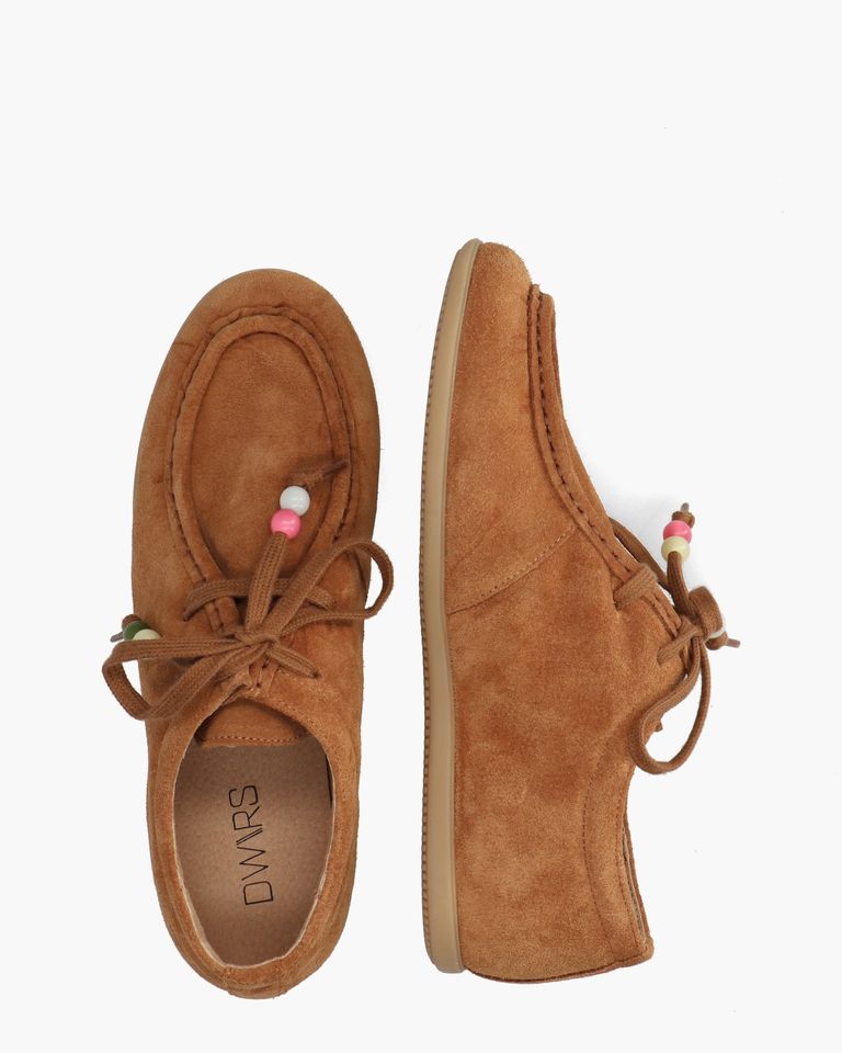 Laval Cognac Dames Veterschoenen