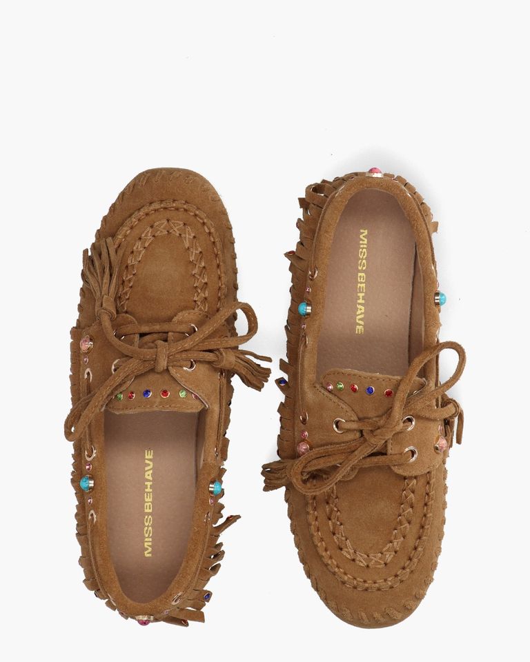 Zayly Cognac Dames Veterschoenen