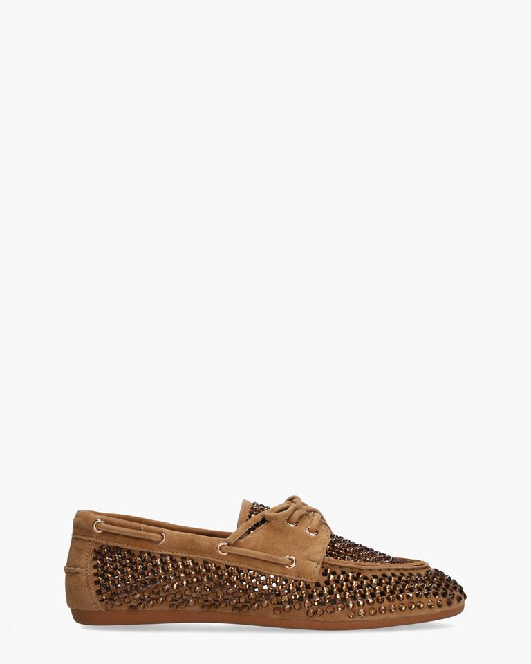 A-Emi Cognac Dames Veterschoenen