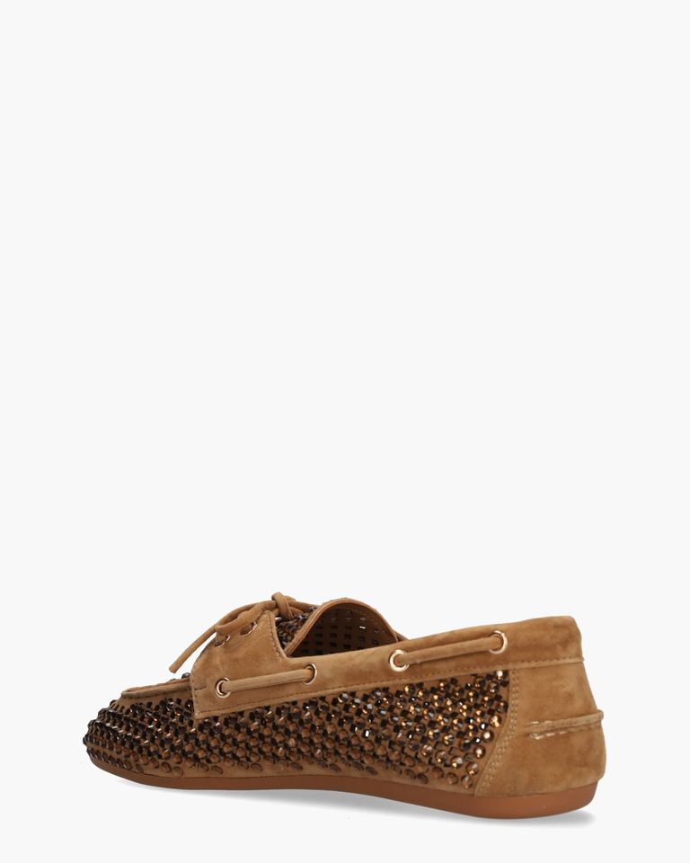 A-Emi Cognac Dames Veterschoenen