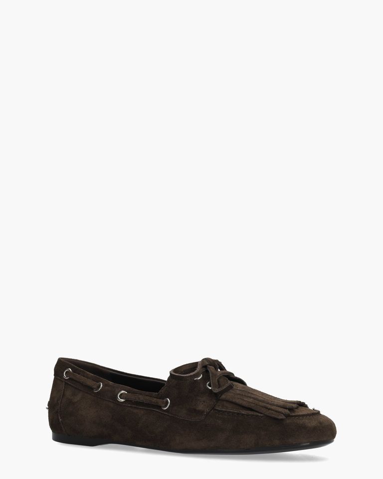 Santiago Donkerbruin Dames Veterschoenen