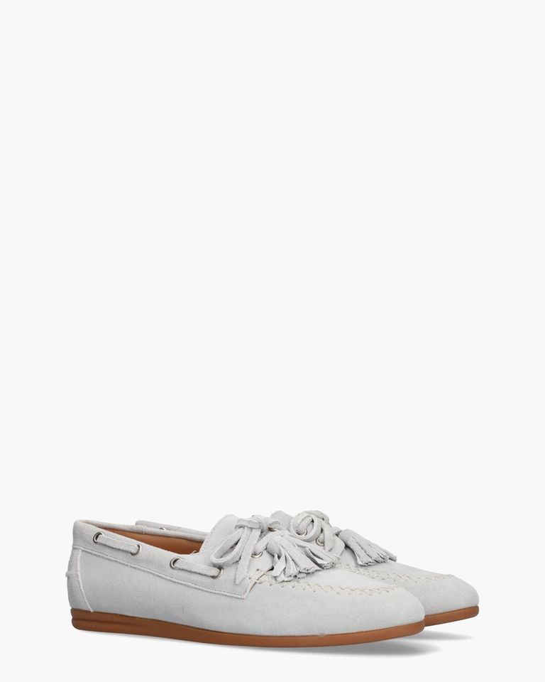 Zerda Lichtblauw Dames Veterschoenen