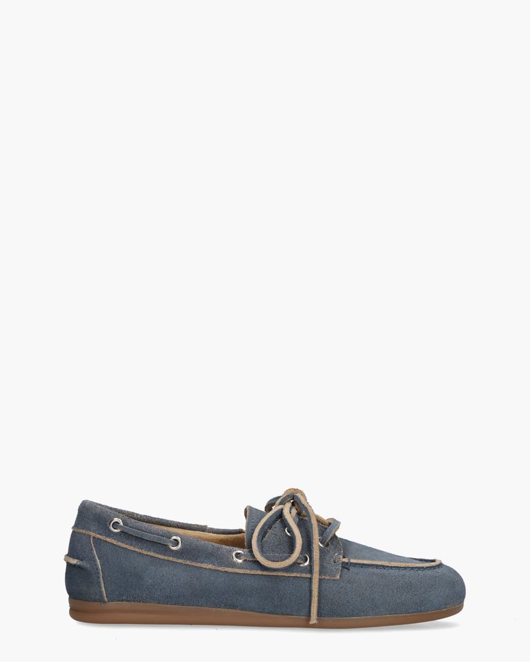 Boat Loafer Blauw Dames Veterschoenen