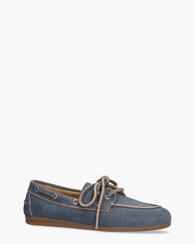 Boat Loafer Blauw Dames Veterschoenen