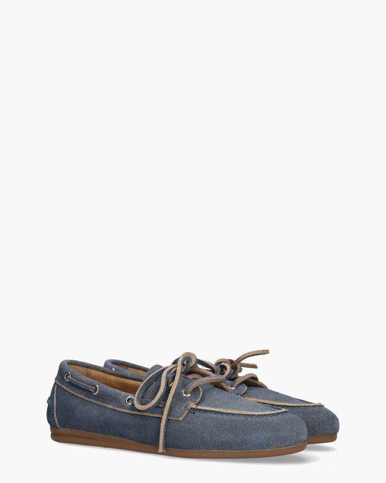 Boat Loafer Blauw Dames Veterschoenen