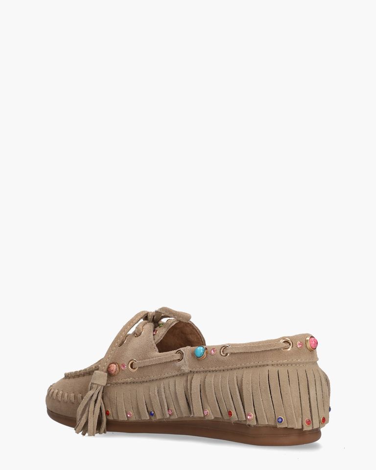 Zayly Beige Dames Veterschoenen