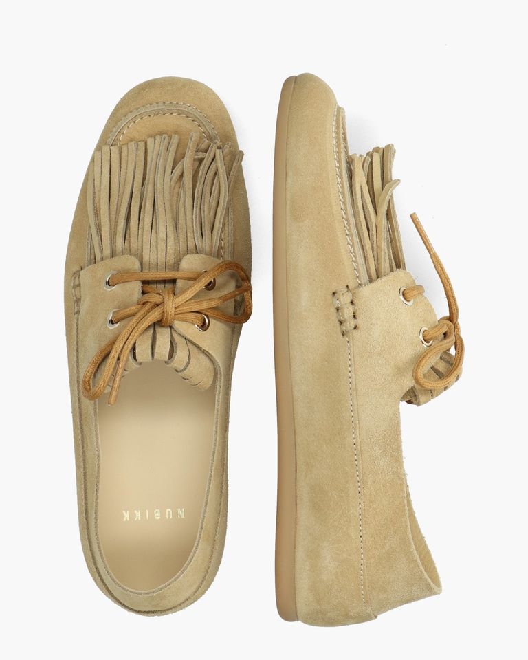 Joan Macaw Beige Dames Veterschoenen