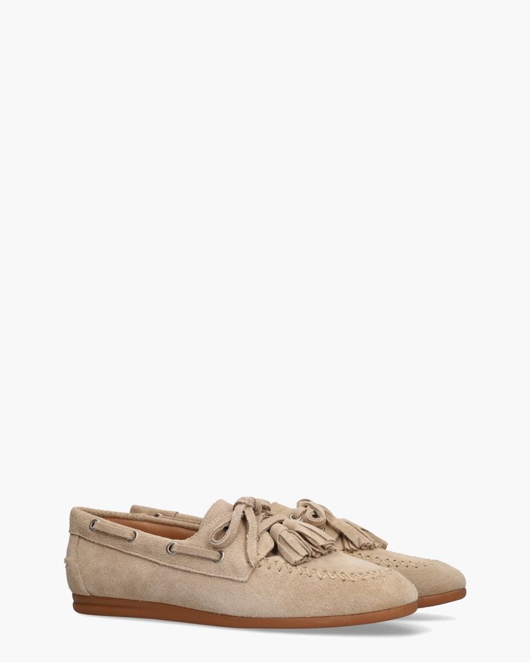 Zerda Beige Dames Veterschoenen