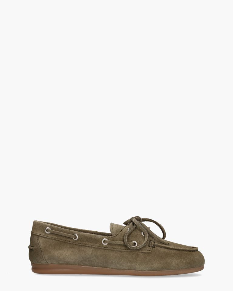 Boat Loafer Brushed Khaki Dames Veterschoenen