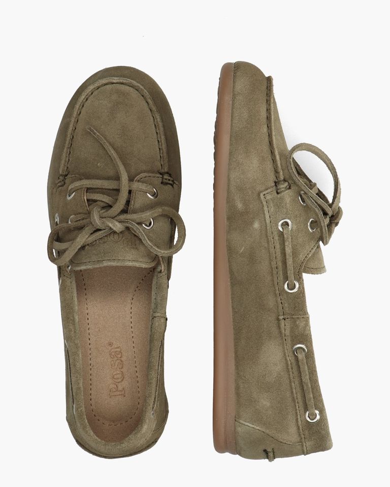 Boat Loafer Brushed Khaki Dames Veterschoenen