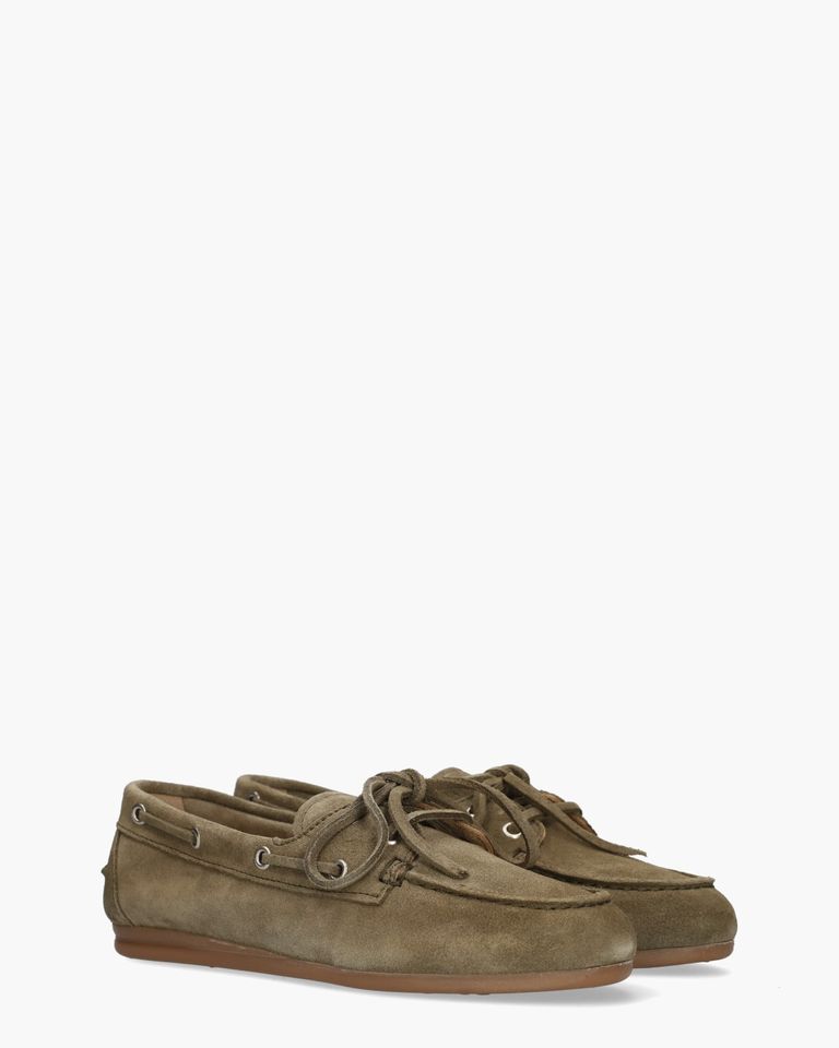 Boat Loafer Brushed Khaki Dames Veterschoenen