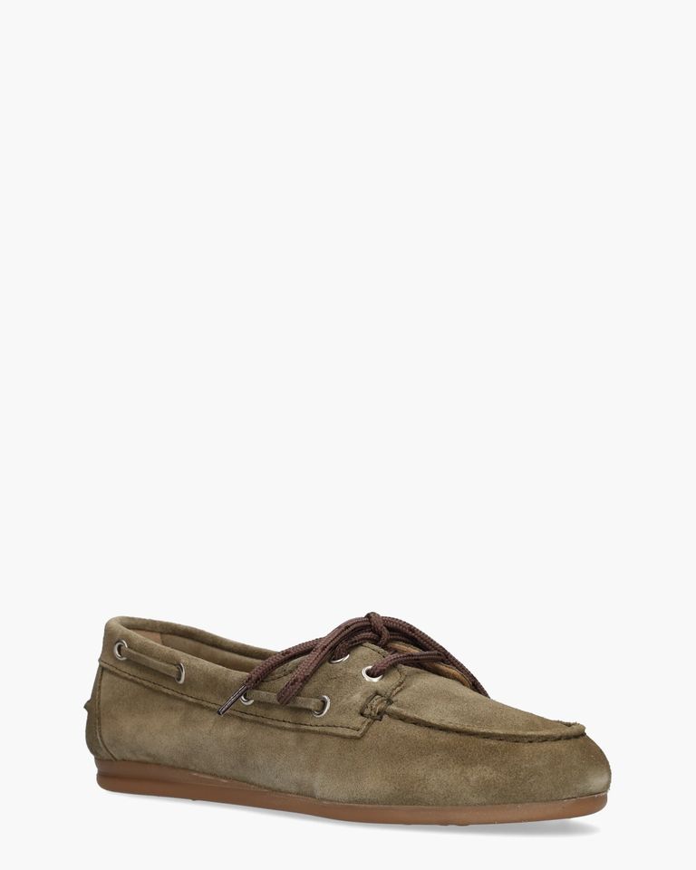 Boat Loafer Brushed Khaki Dames Veterschoenen