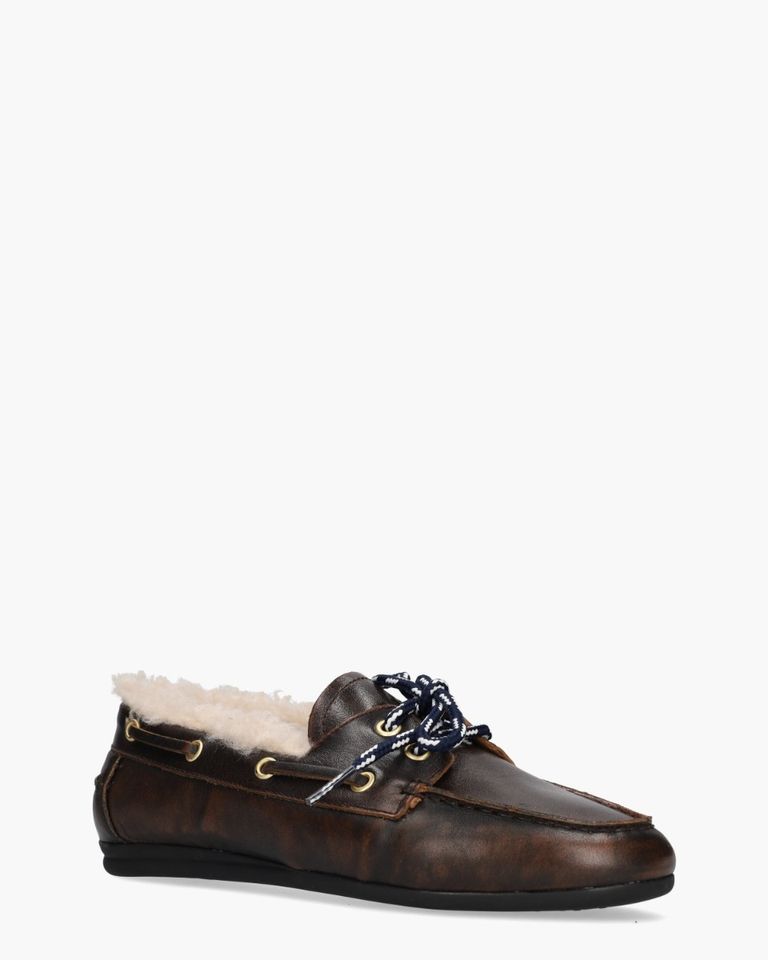 Nahua Donkerbruin Damesloafers