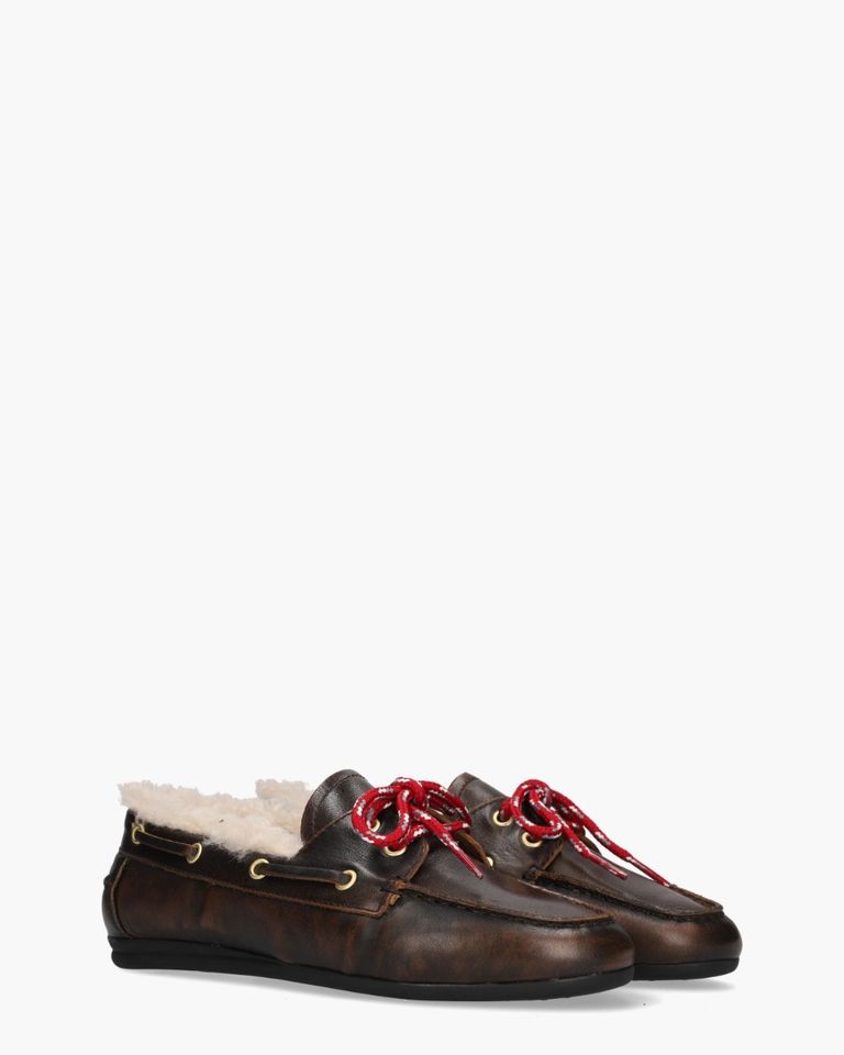 Nahua Donkerbruin Damesloafers