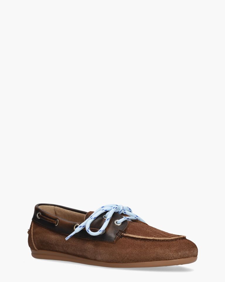 Boat Loafer Brushed Bruin Dames Veterschoenen