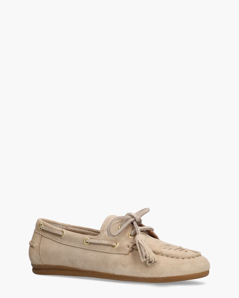Shima Beige Dames Veterschoenen