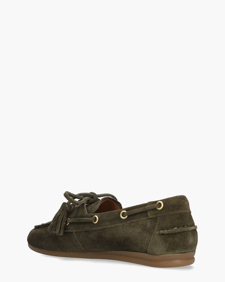 Shima Donkergroen Dames Veterschoenen
