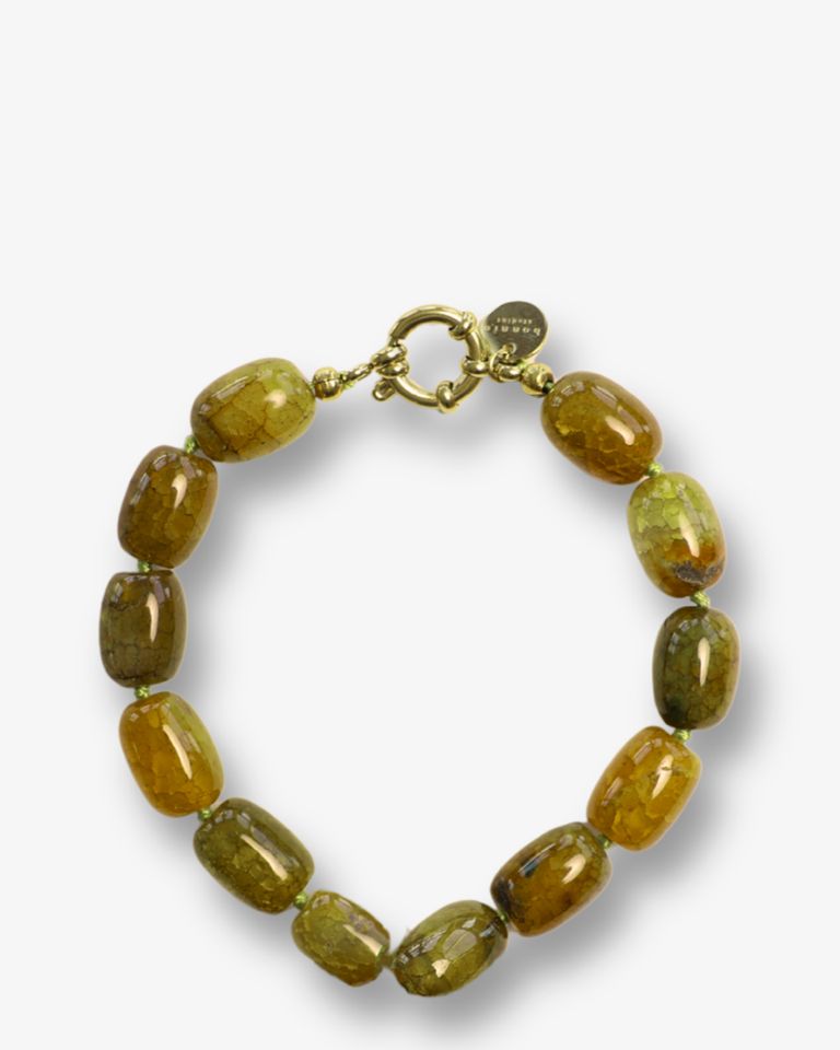 Bobby Forest Green Bracelet Khaki Armband