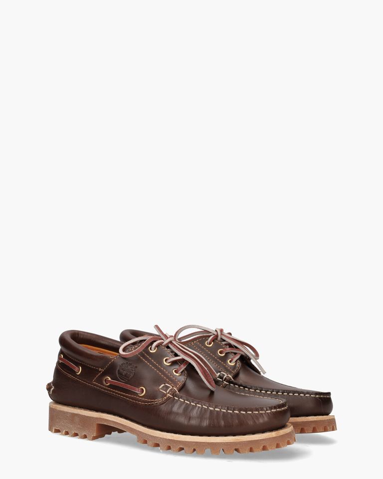 Authentics 3-Eye Classic Lug Boat Shoe Donkerbruin Heren Veterschoenen