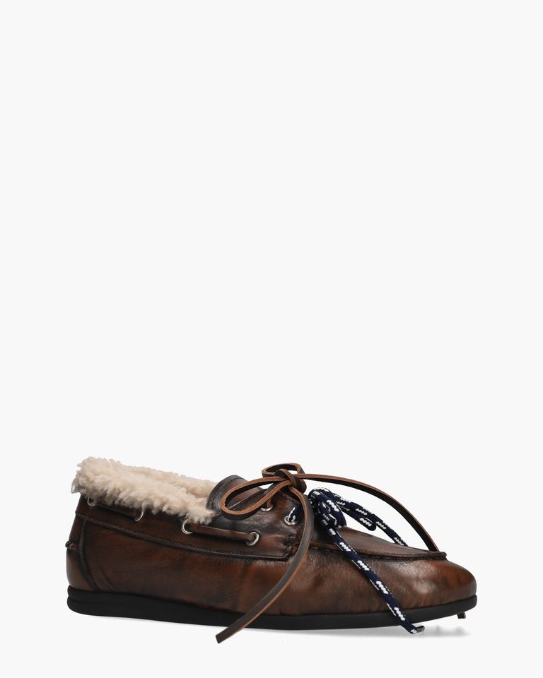 Harvey Fur Donkerbruin Heren Veterschoenen