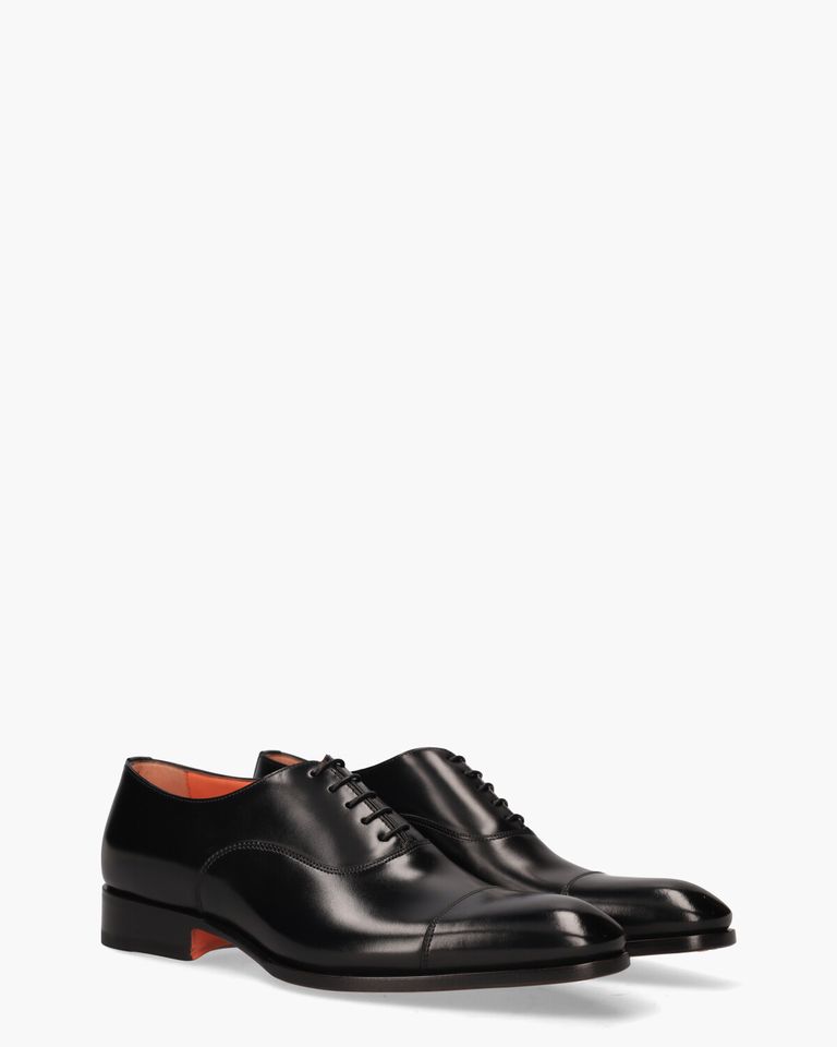 12474 Zwart Heren Veterschoenen