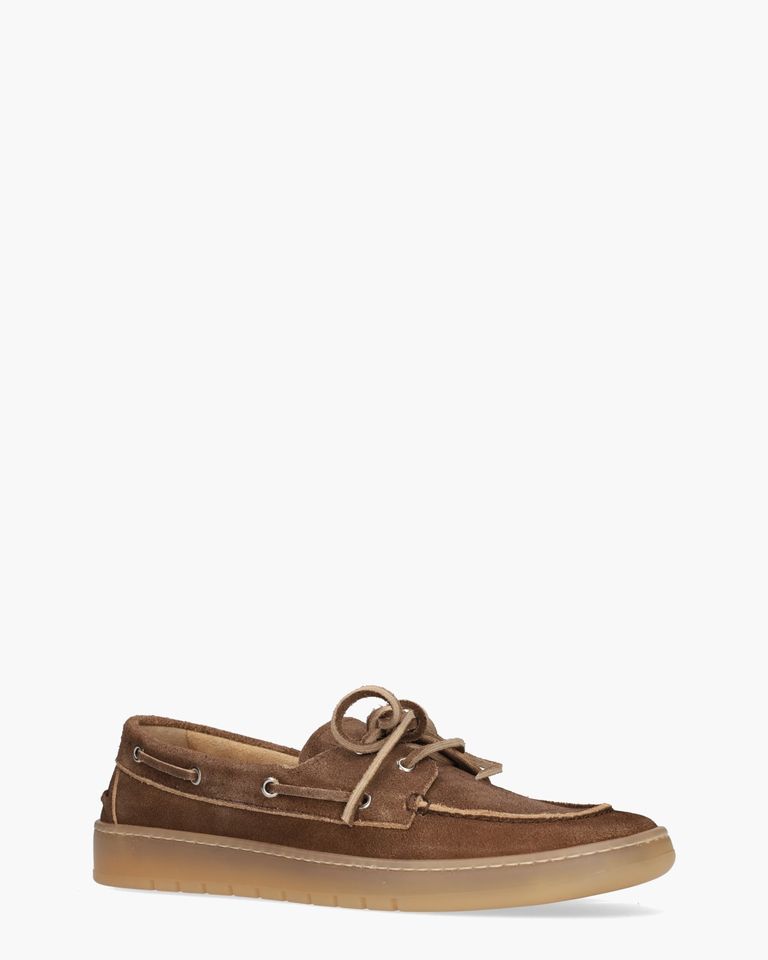 Boat Loafer Brushed Bruin Heren Veterschoenen