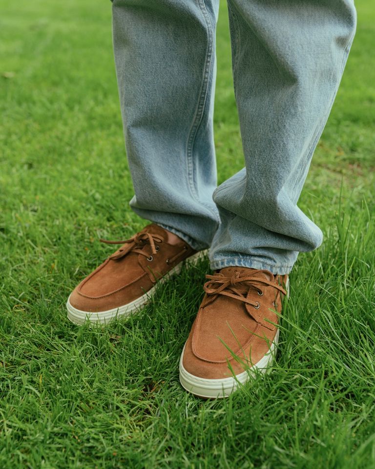 H668 Cognac Heren Veterschoenen