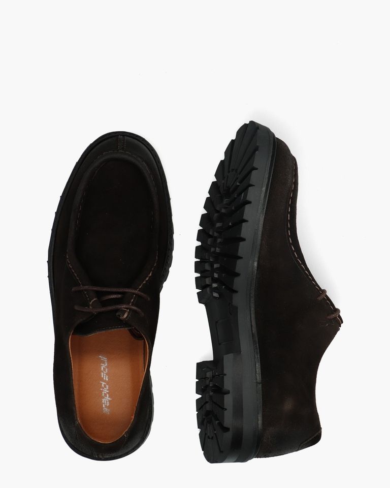 Aday Donkerbruin Heren Veterschoenen