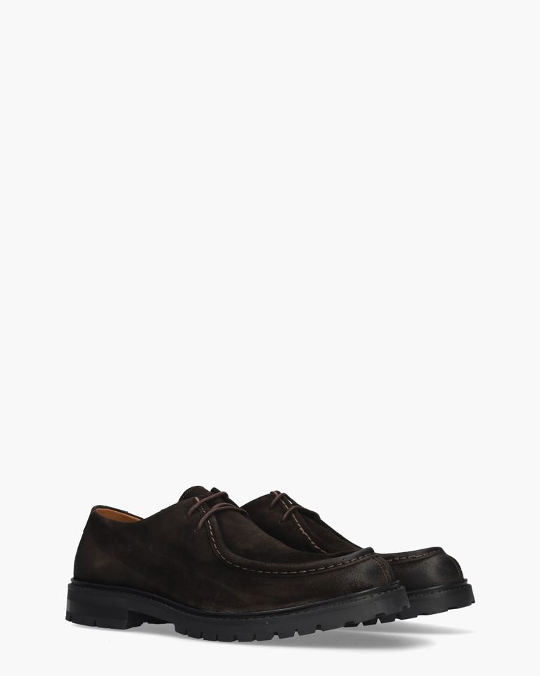 Aday Donkerbruin Heren Veterschoenen